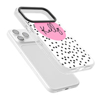 Personalised Pink Circle & Dots