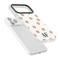 Points et initiales personnalisés en or rose