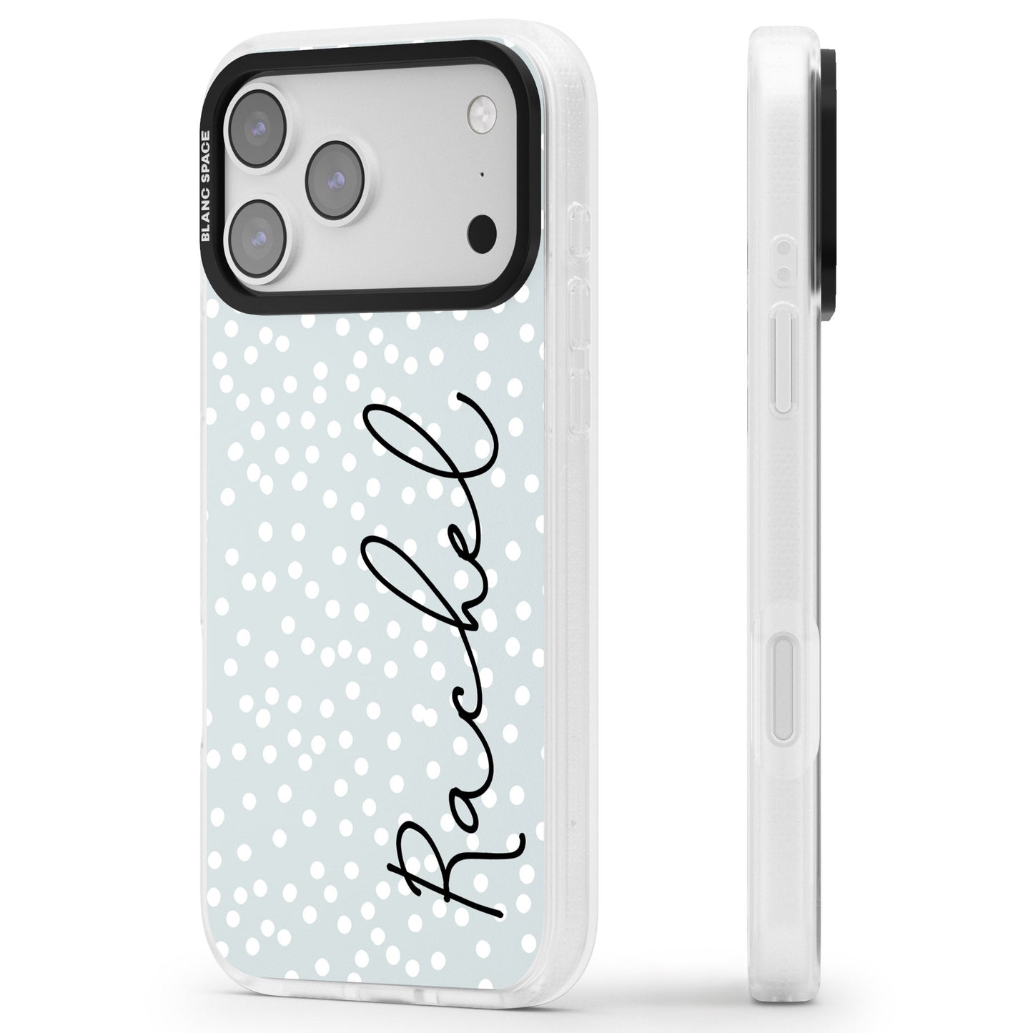 Écriture cursive verticale personnalisée et points