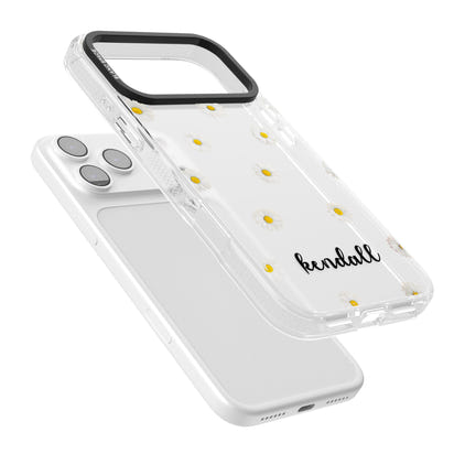 Personalised White Daisies & Cursive