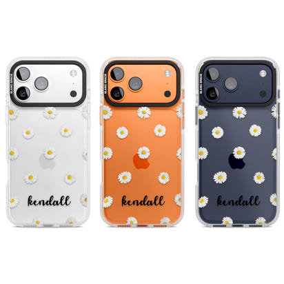 Personalised White Daisies & Cursive