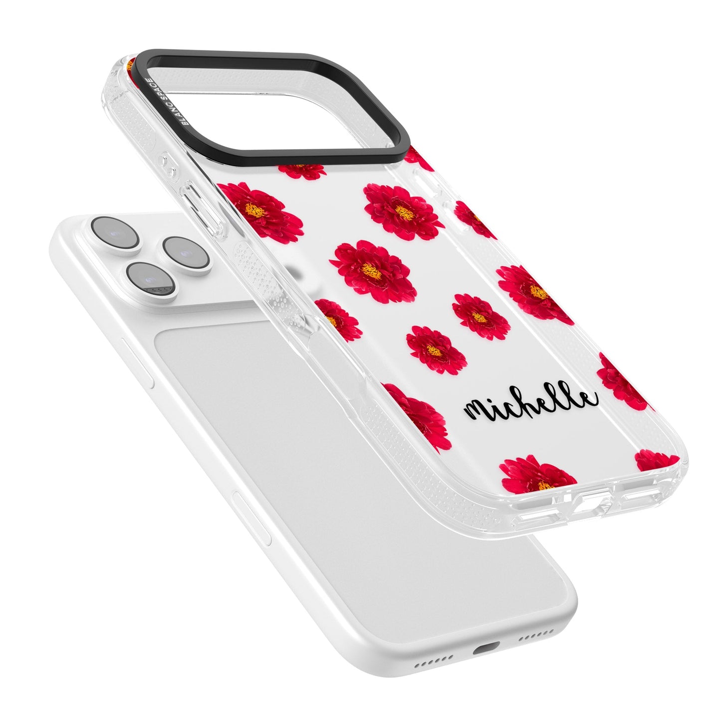 Personalised Red Peonies & Cursive