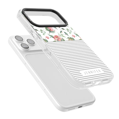 Personalised Light Floral Pattern & Stripes