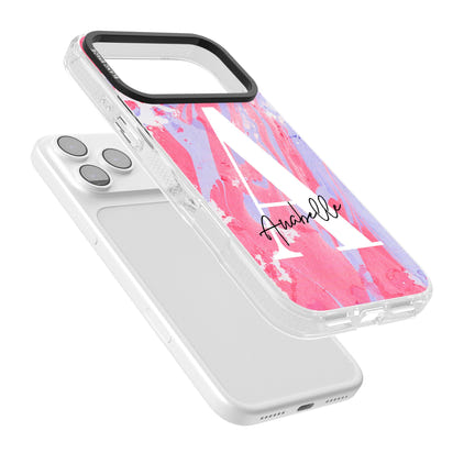 Personalised Pink & Purple Marble