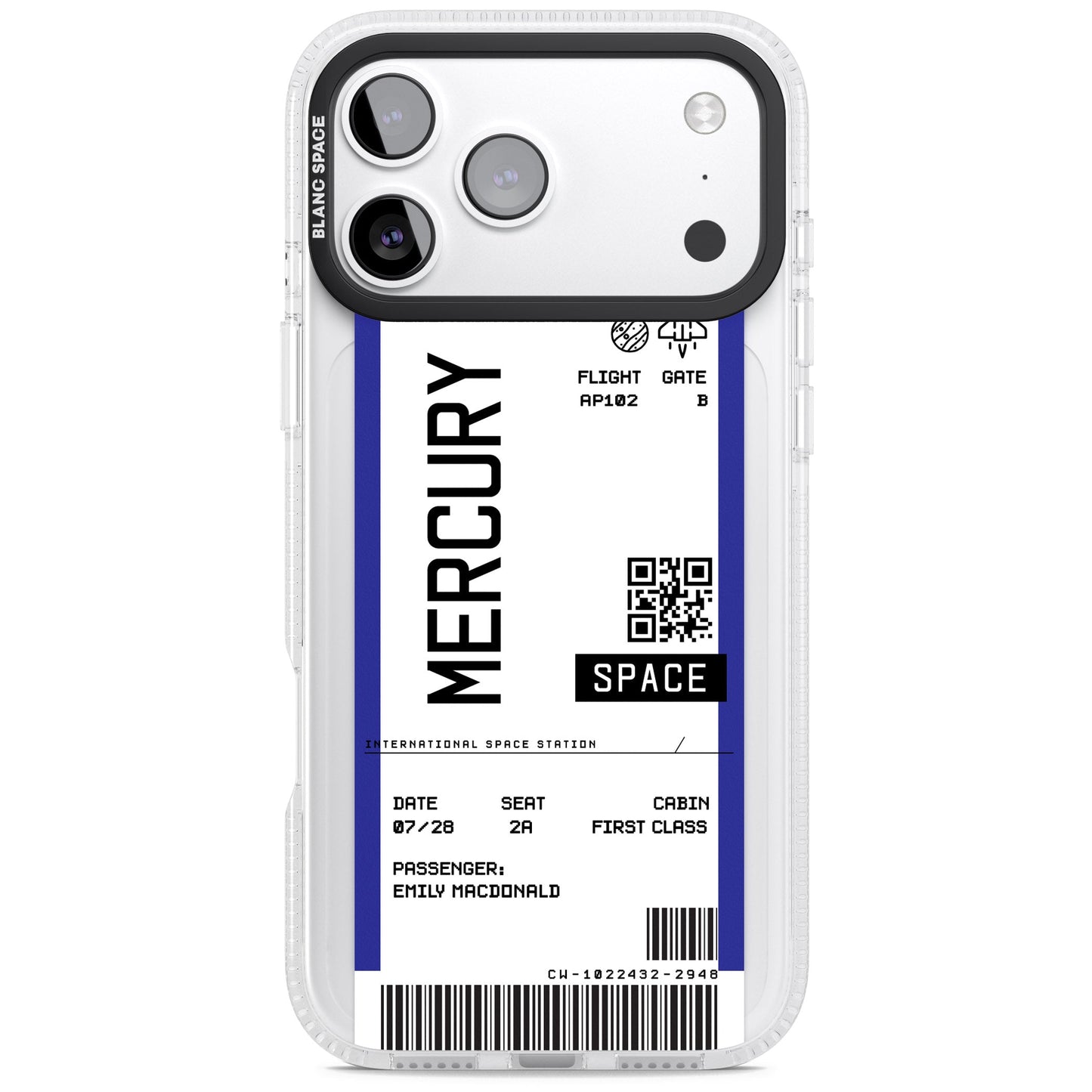Personalised Mercury Travel Ticket
