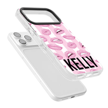 Personalised Pink Stripes & Lips