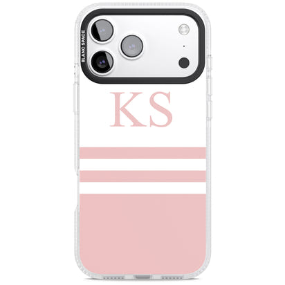 Personalised Pink Stripes & Initials