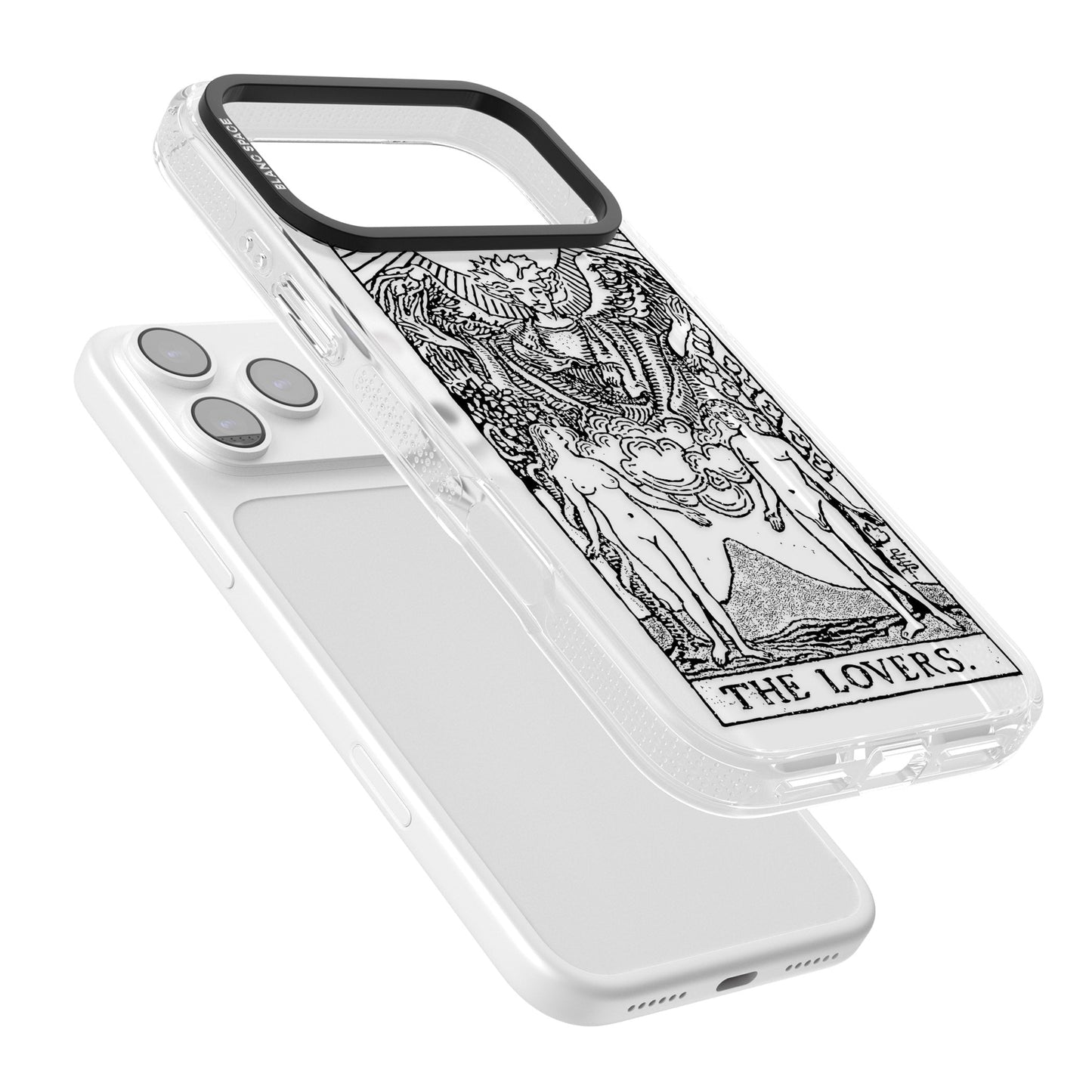 Personalisierte Tarotkarte „Die Liebenden“ (Transparent)