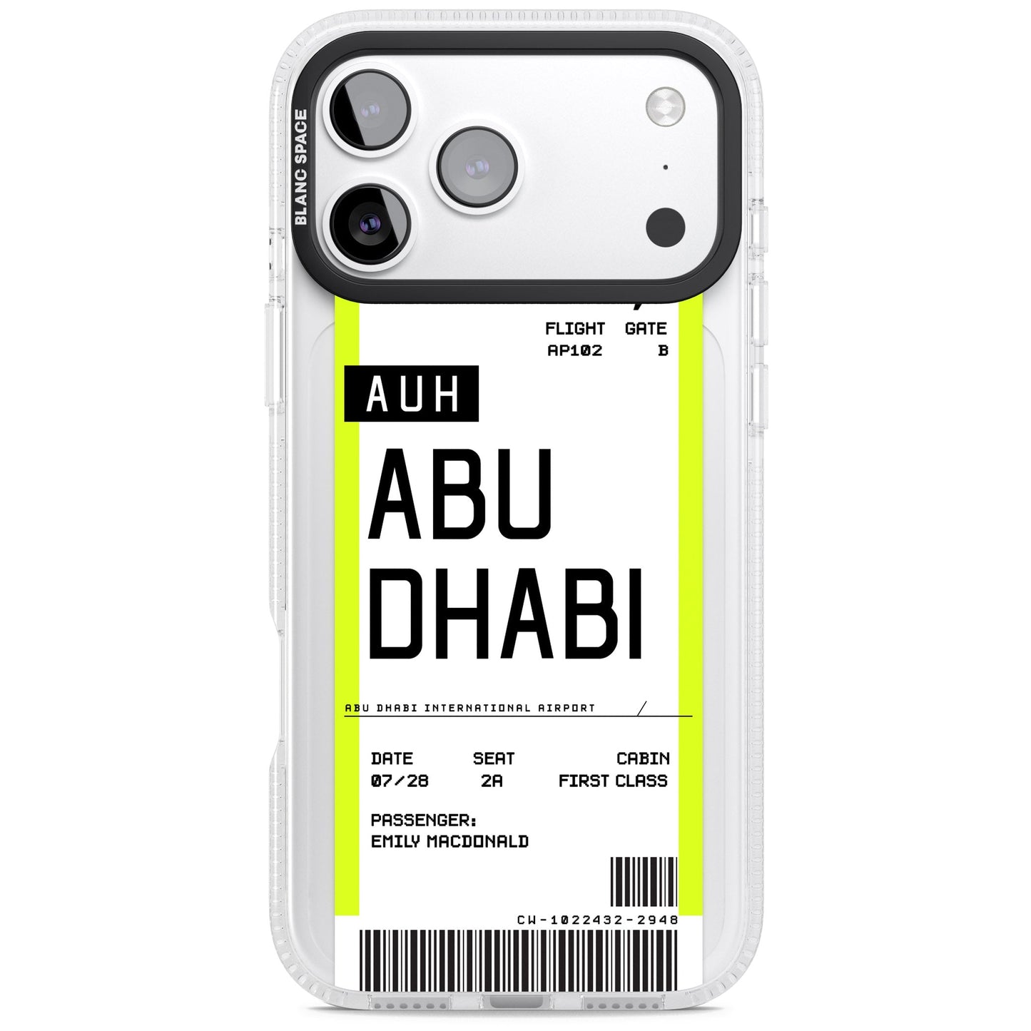 Personalised Abu Dhabi Boarding Pass