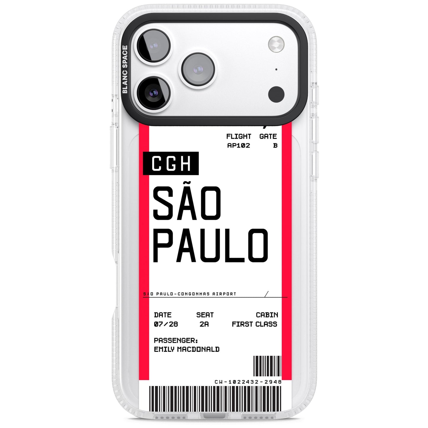 Personalisierte Bordkarte für São Paulo