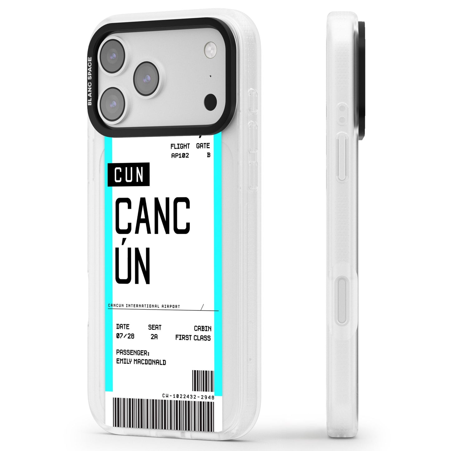 Personalised Cancún Boarding Pass