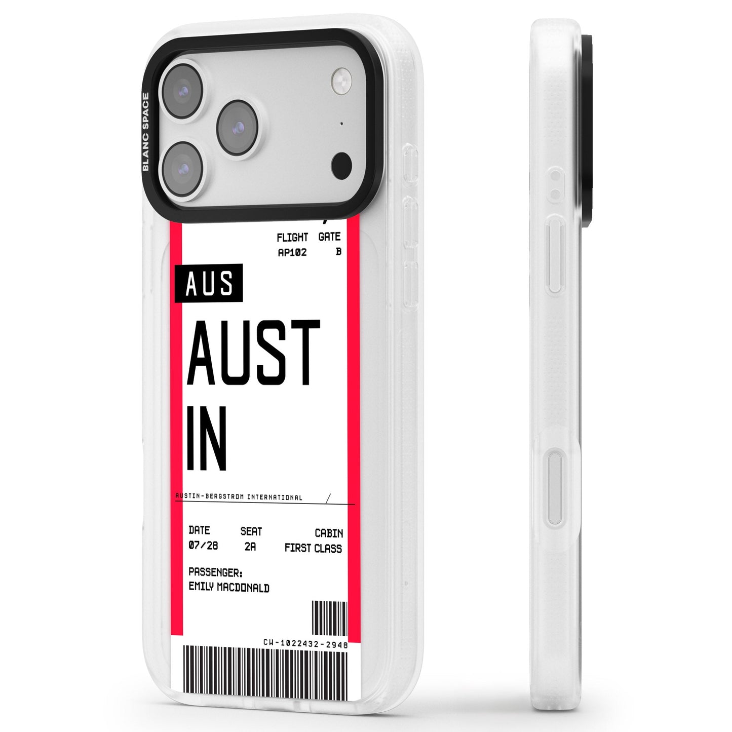 Personalised Austin Boarding Pass