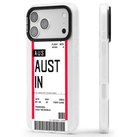 Personalised Austin Boarding Pass