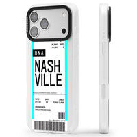 Carte d'embarquement personnalisée pour Nashville