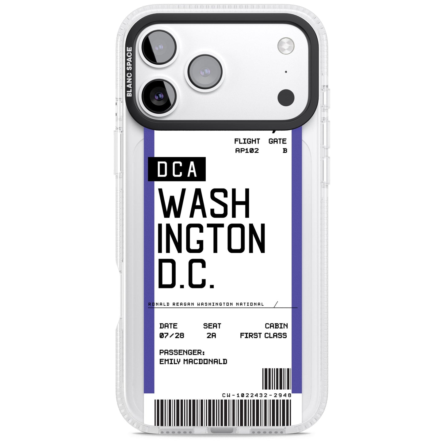 Personalised Washington D.C. Boarding Pass