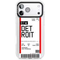 Carte d'embarquement personnalisée pour Détroit