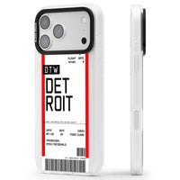 Carte d'embarquement personnalisée pour Détroit