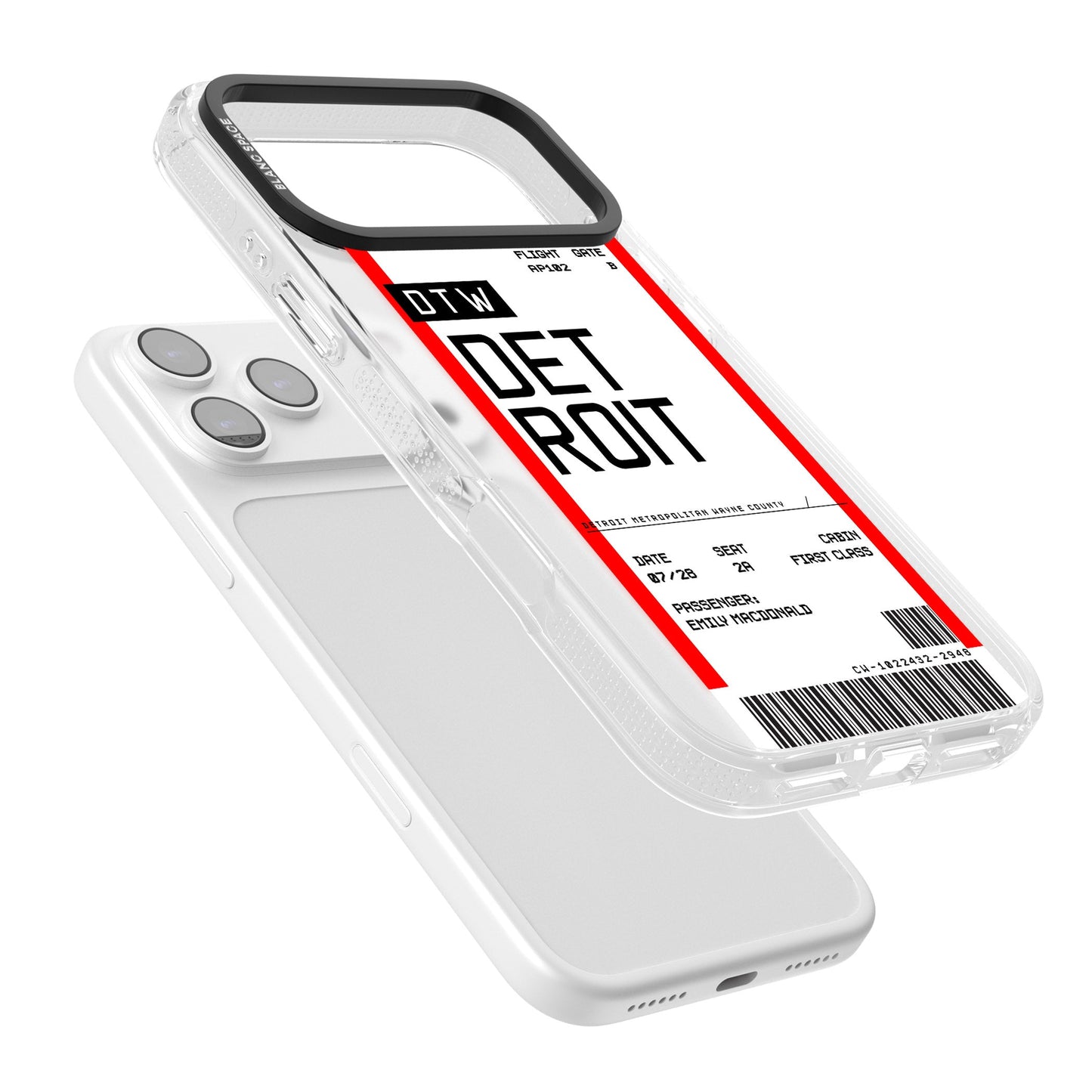 Carte d'embarquement personnalisée pour Détroit