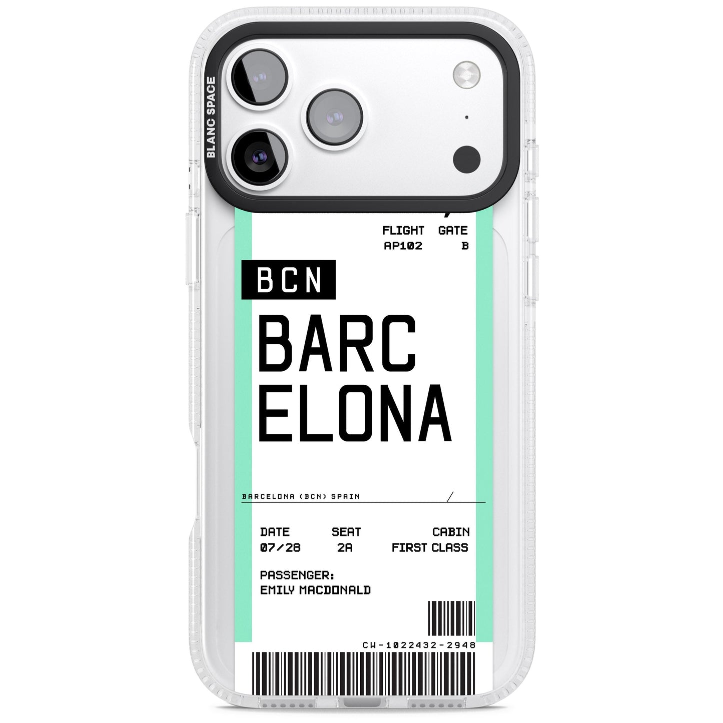 Personalised Barcelona Boarding Pass