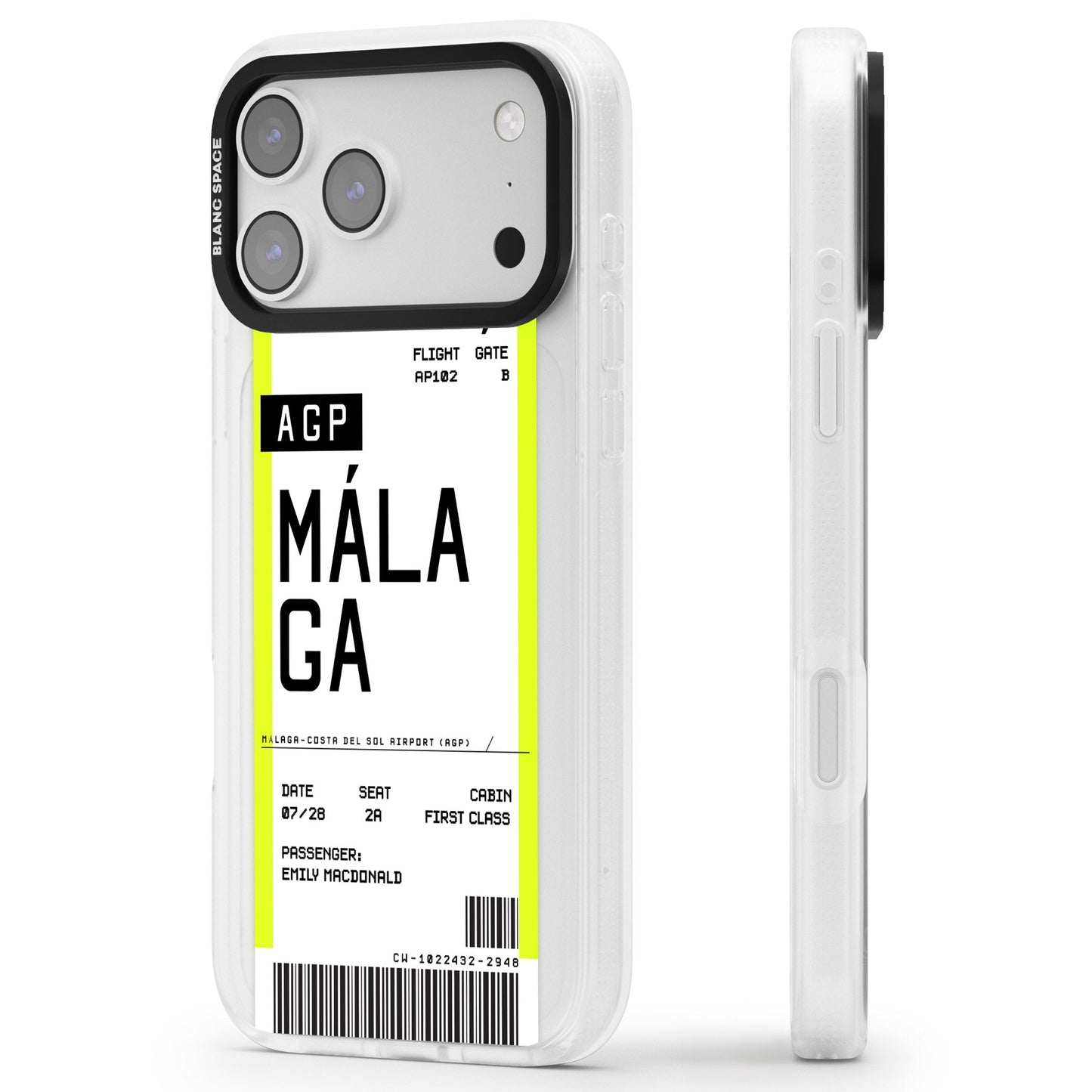 Personalised Málaga Boarding Pass