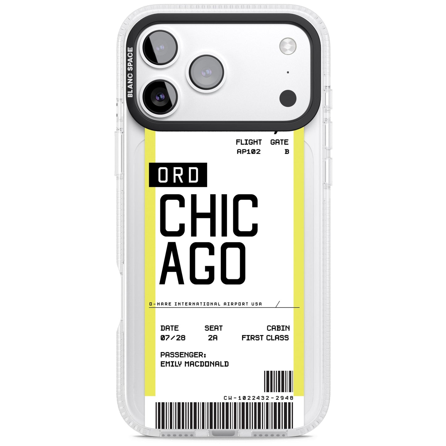 Personalised Chicago Boarding Pass