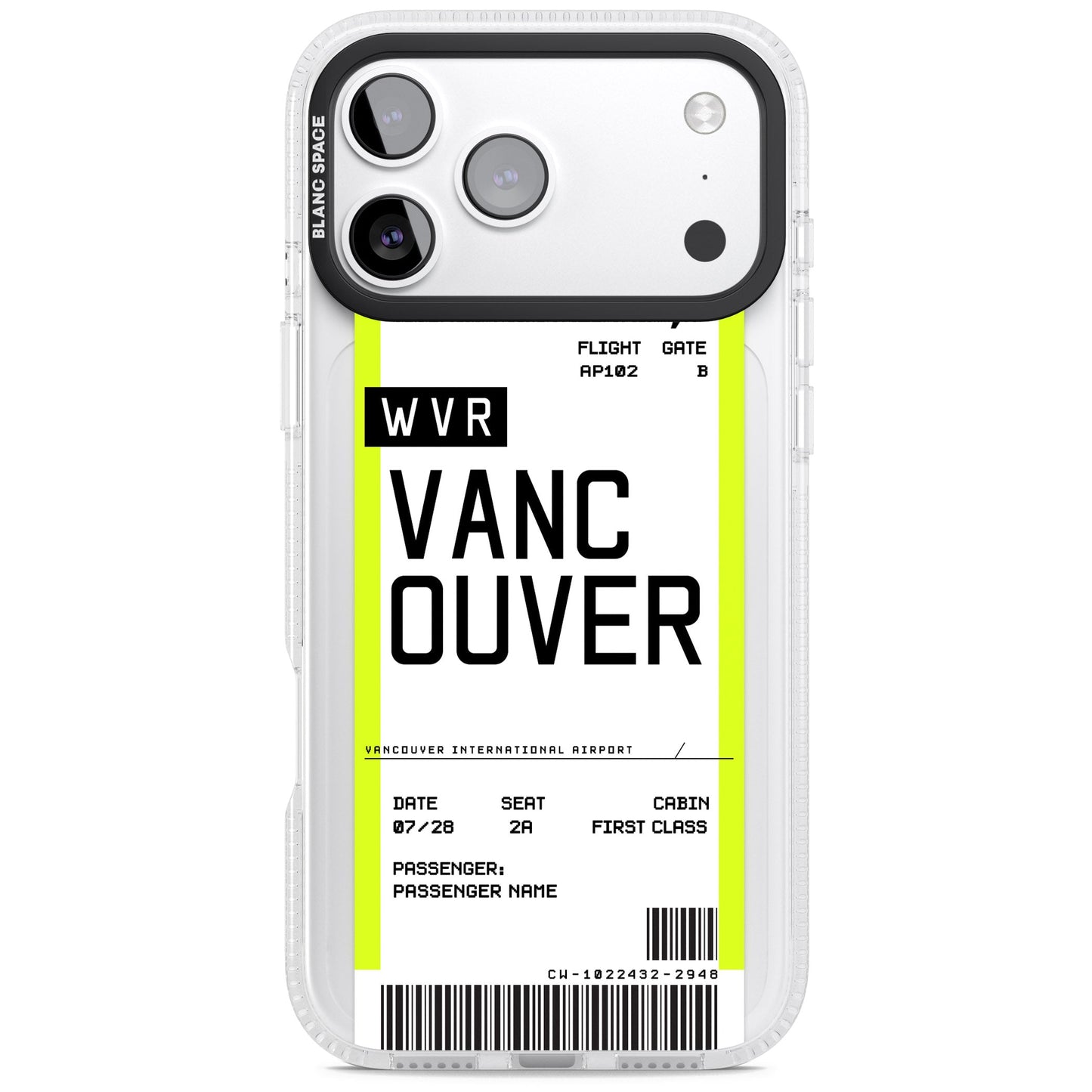 Personalised Vancouver Boarding Pass