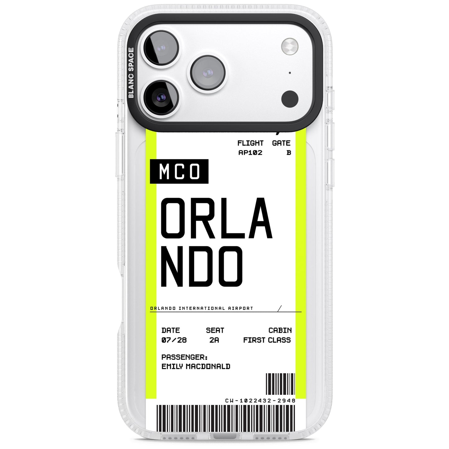 Personalised Orlando Boarding Pass