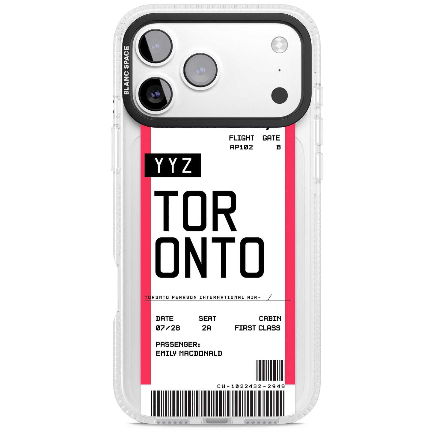 Personalised Toronto Boarding Pass