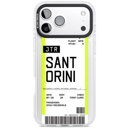 Personalisierte Bordkarte für Santorini
