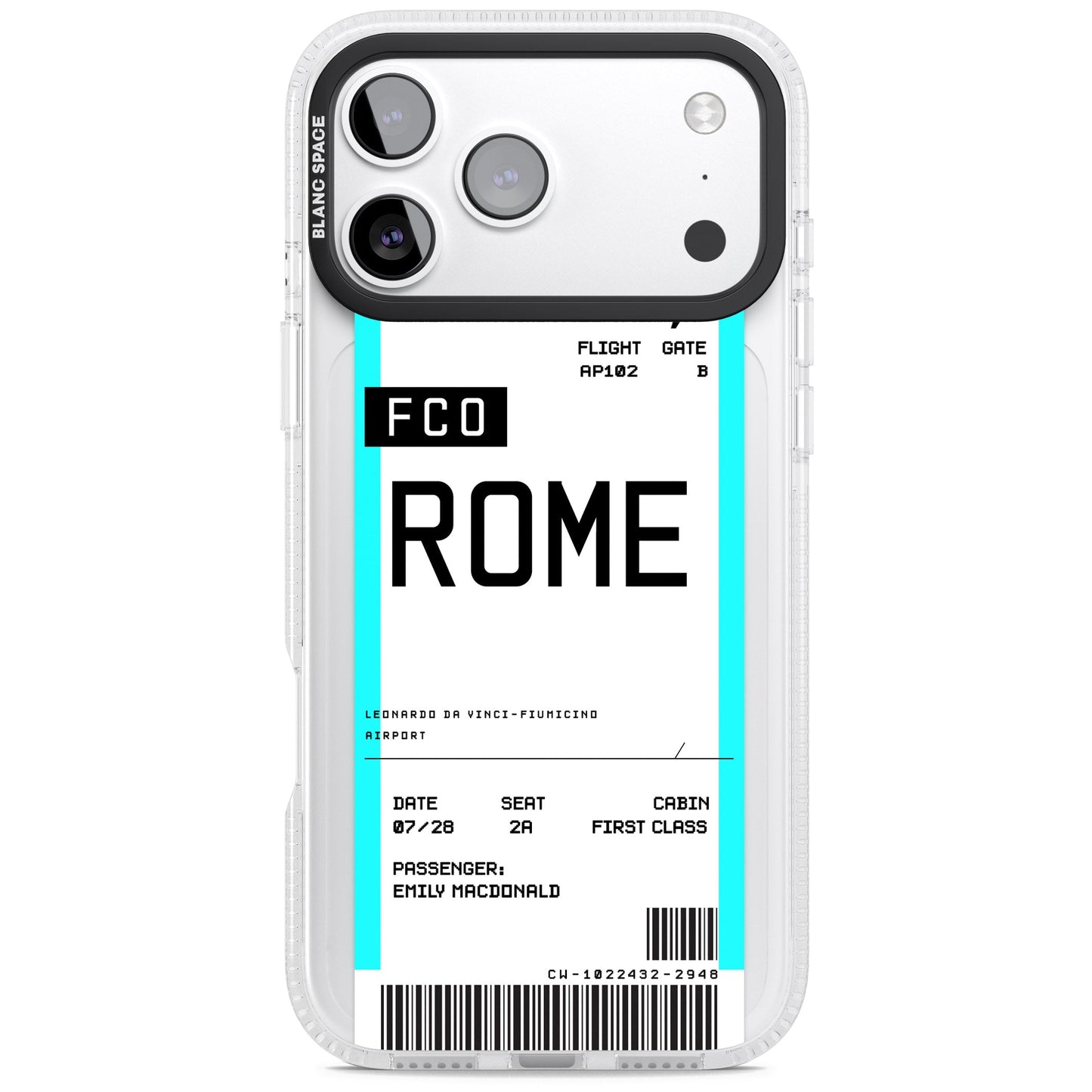 Personalised Rome Boarding Pass
