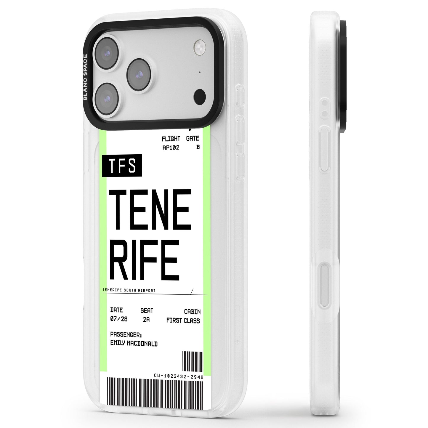 Personalised Tenerife Boarding Pass