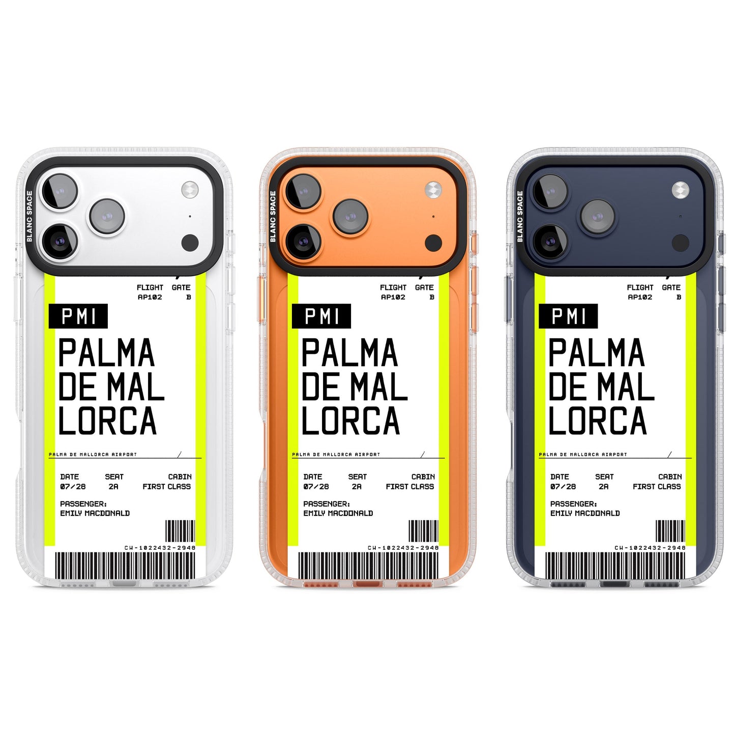 Carte d'embarquement personnalisée pour Palma de Majorque