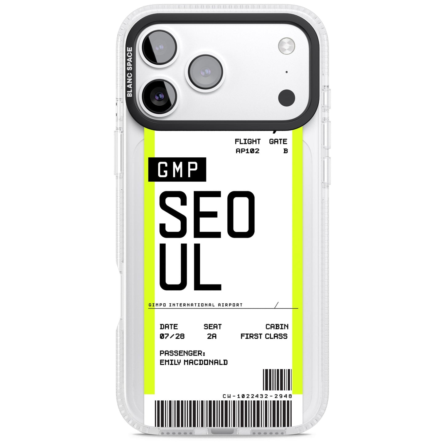 Personalised Seoul Boarding Pass