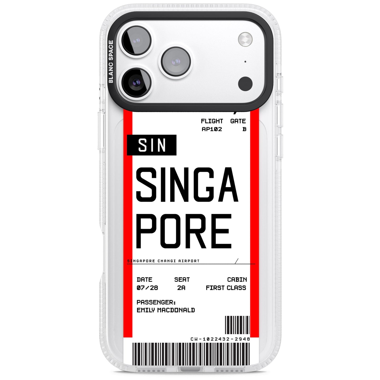 Personalised Singapore Boarding Pass