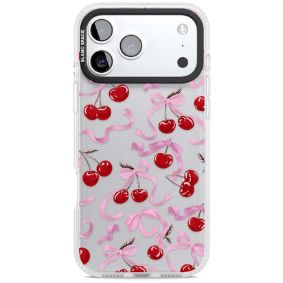 Pink Bow & Cherries