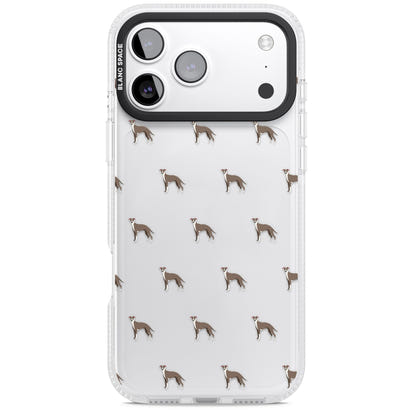 Motif de chien whippet transparent