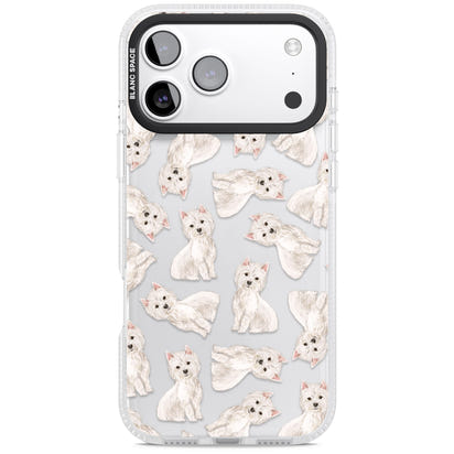 Motif de chien Westie