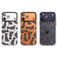 Black Labrador Watercolor Pattern