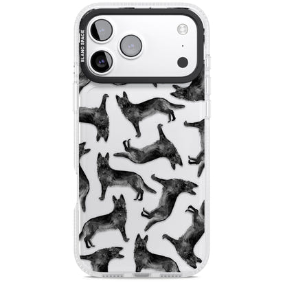 German Shepherd Pattern Black