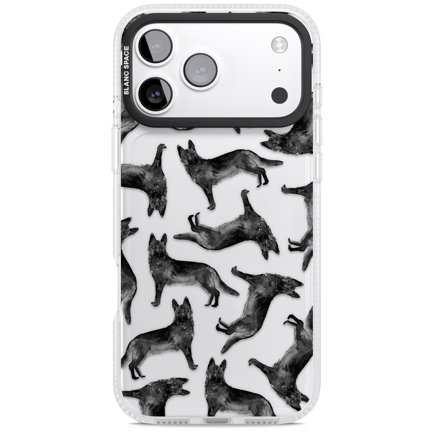 German Shepherd Pattern Black