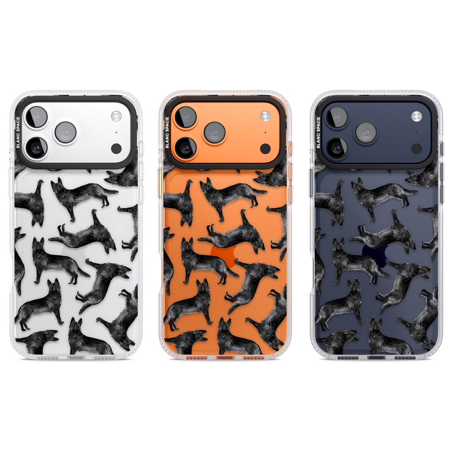 German Shepherd Pattern Black