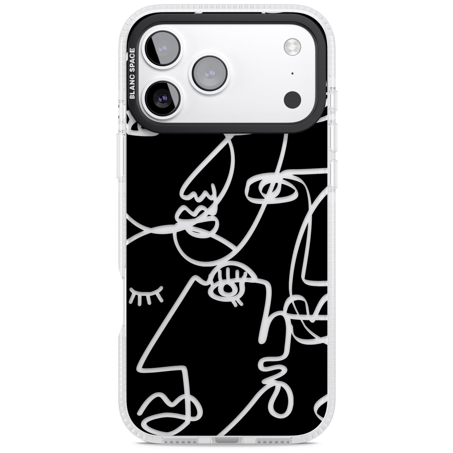 Abstract Line Art Clear Black