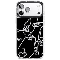 Abstract Line Art Clear Black