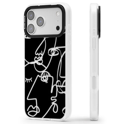 Abstract Line Art Clear Black