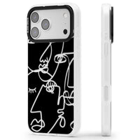 Abstract Line Art Clear Black