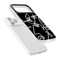 Abstract Line Art Clear Black