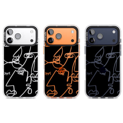 Abstract Line Art Clear Black