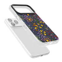 Grappe de feuilles de fleurs sauvages bleu marine