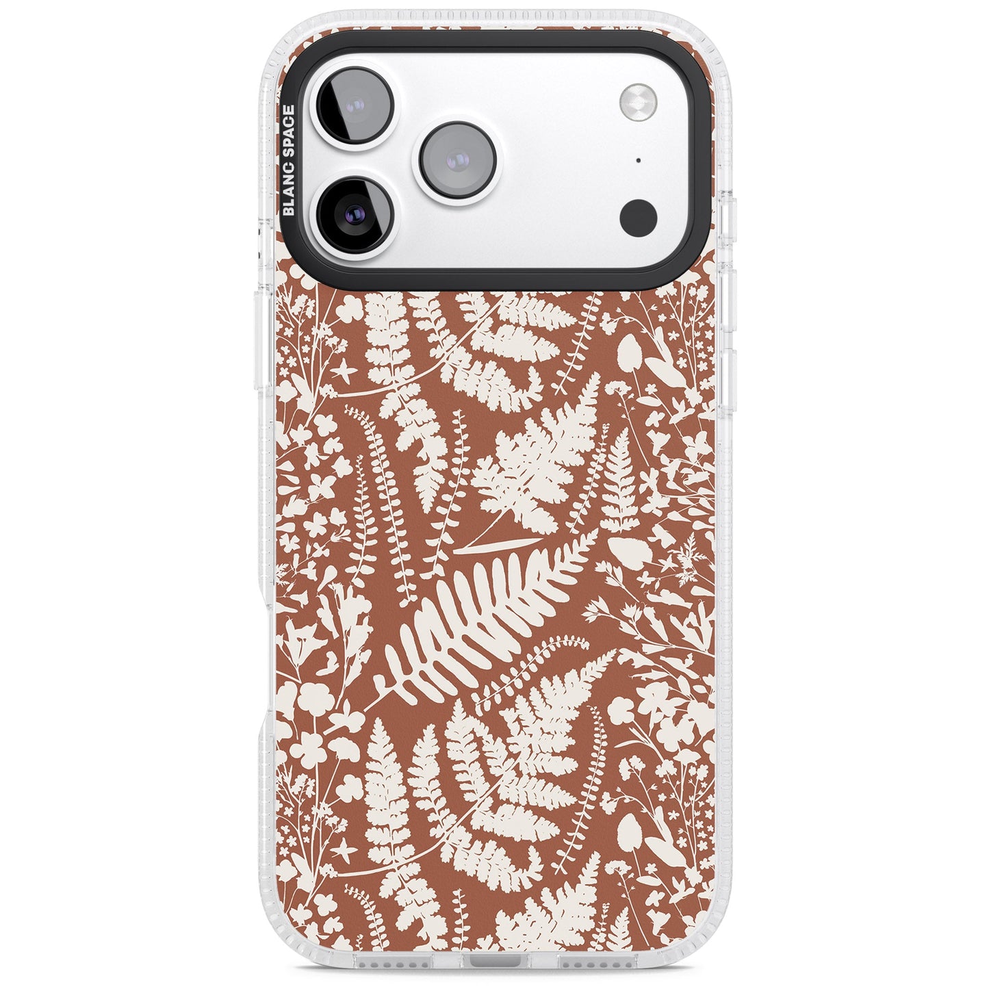 Fleurs sauvages et fougères sur terre cuite