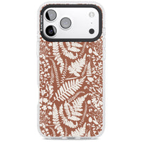 Fleurs sauvages et fougères sur terre cuite